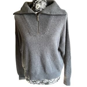 Rachel Zoe Women's Gray Soft Cotton Blend Sweater Size XS